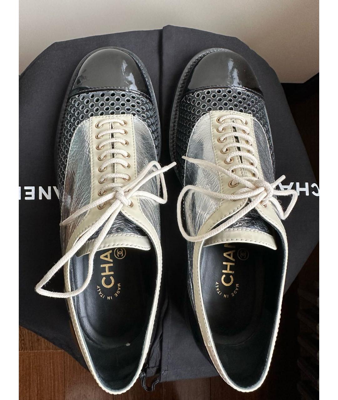 CHANEL Брогги и оксфорды из лакированной кожи, фото 3