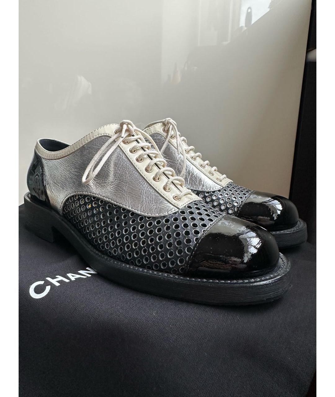 CHANEL Брогги и оксфорды из лакированной кожи, фото 5