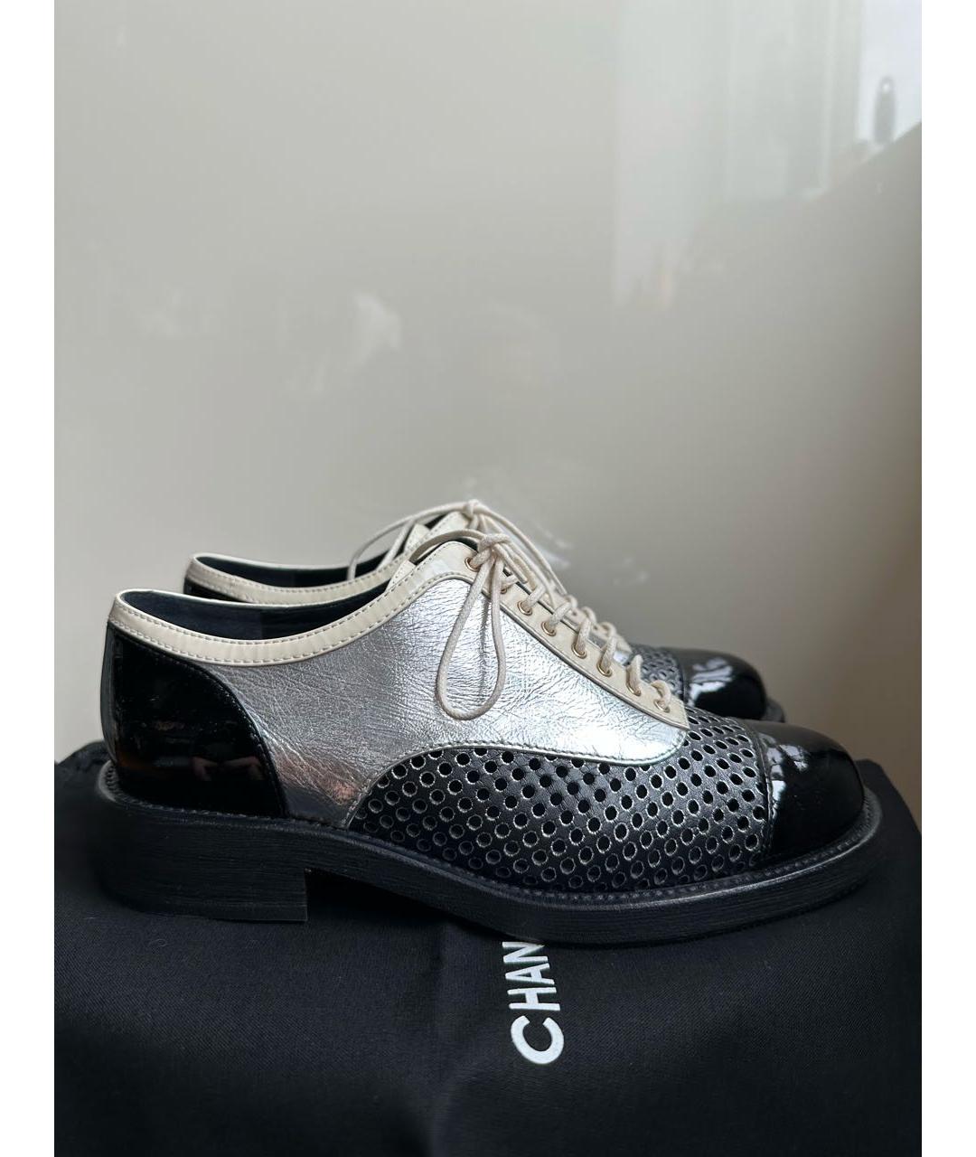 CHANEL Брогги и оксфорды из лакированной кожи, фото 9