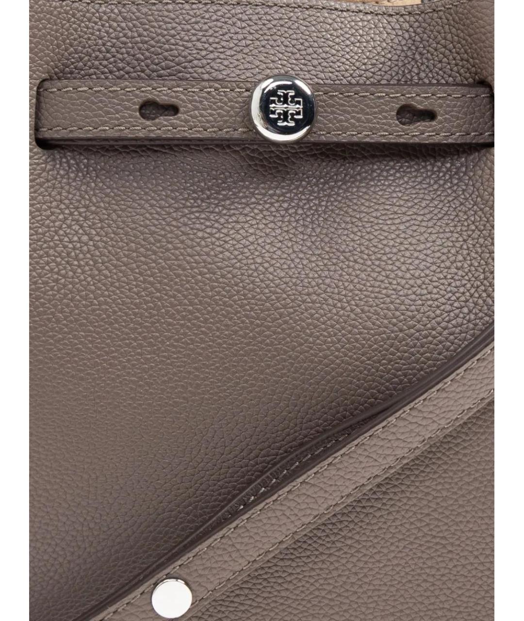 TORY BURCH Коричневая кожаная сумка тоут, фото 5