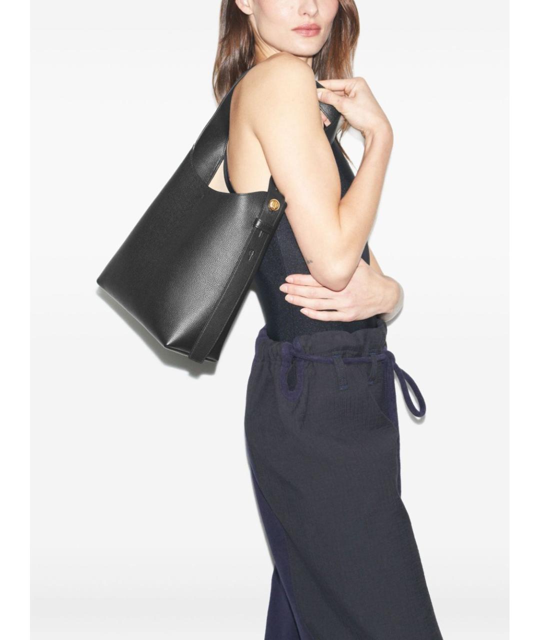 TORY BURCH Черная кожаная сумка через плечо, фото 2