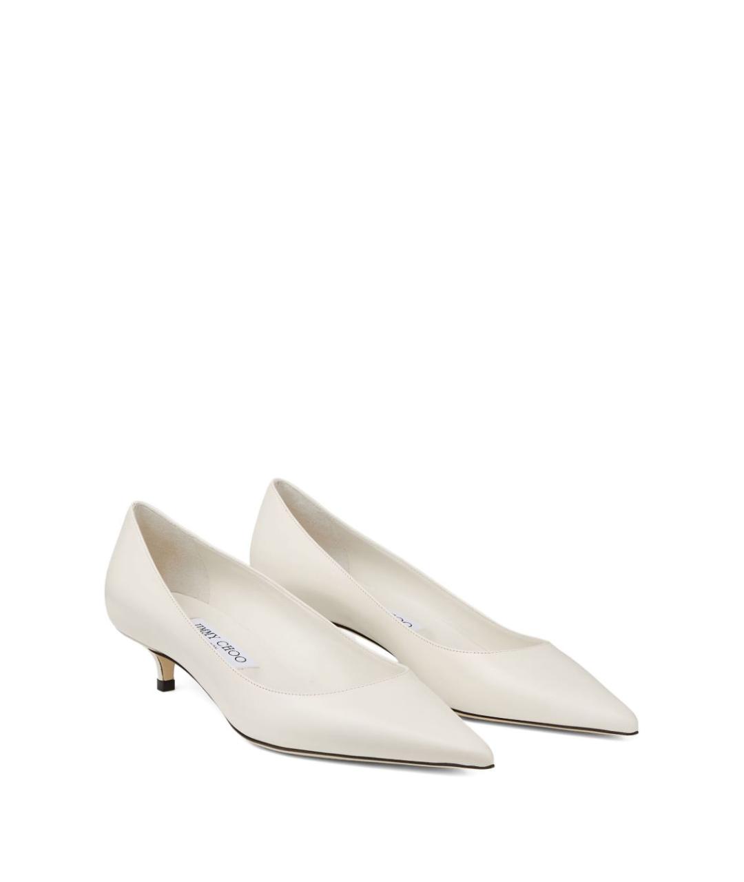 JIMMY CHOO Белые кожаные туфли, фото 3