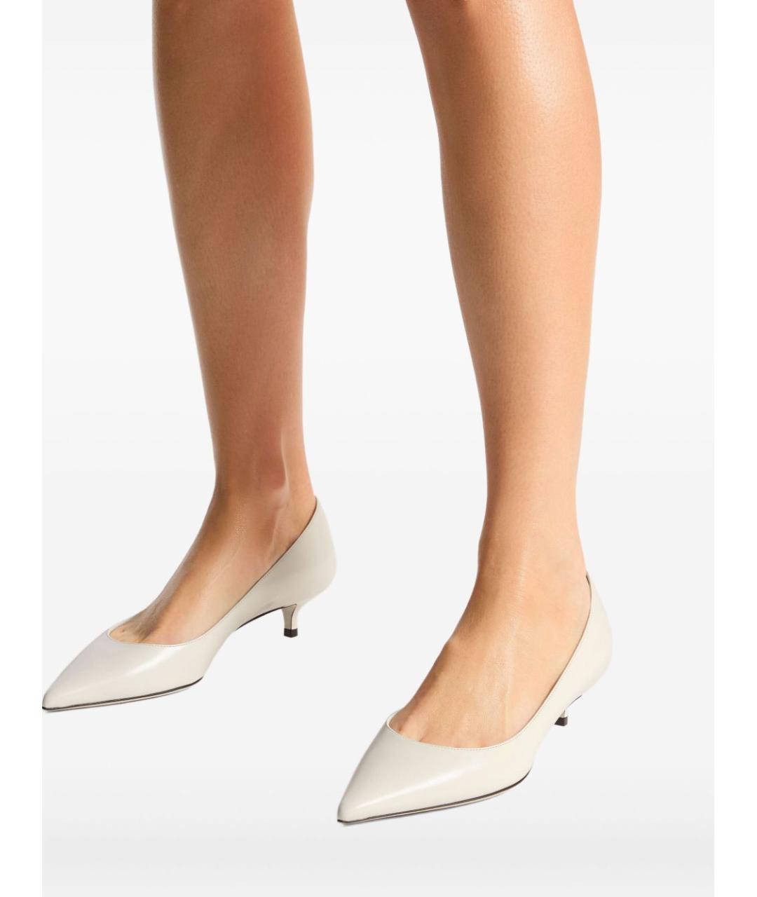 JIMMY CHOO Белые кожаные туфли, фото 2