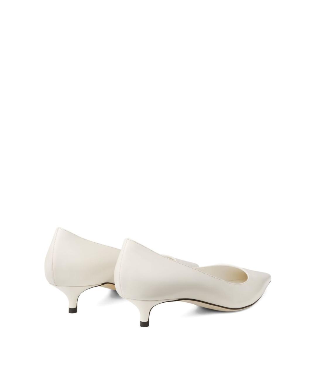 JIMMY CHOO Белые кожаные туфли, фото 4