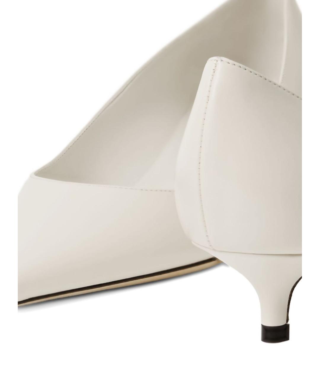 JIMMY CHOO Белые кожаные туфли, фото 5