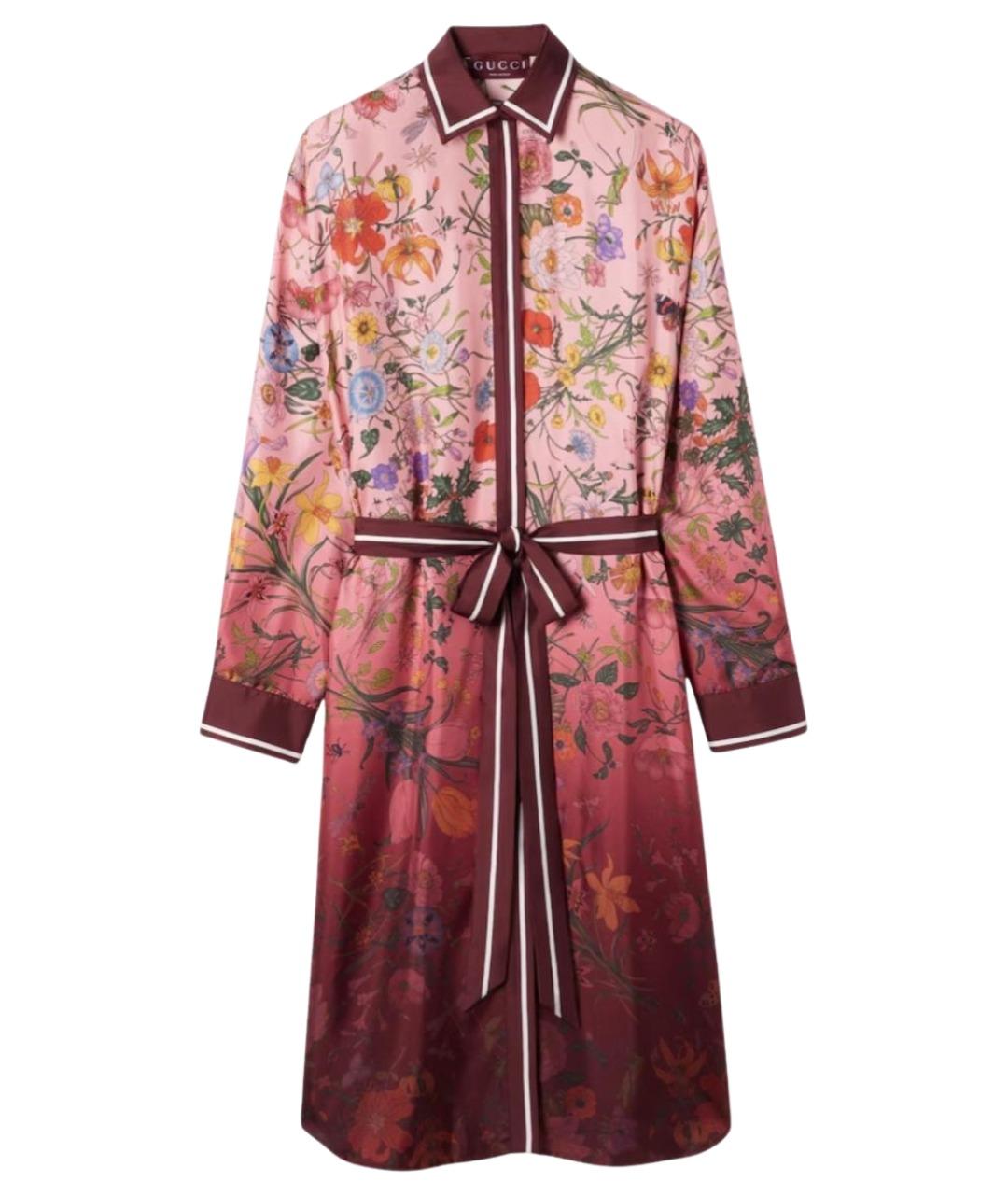 GUCCI Мульти шелковое повседневное платье, фото 1