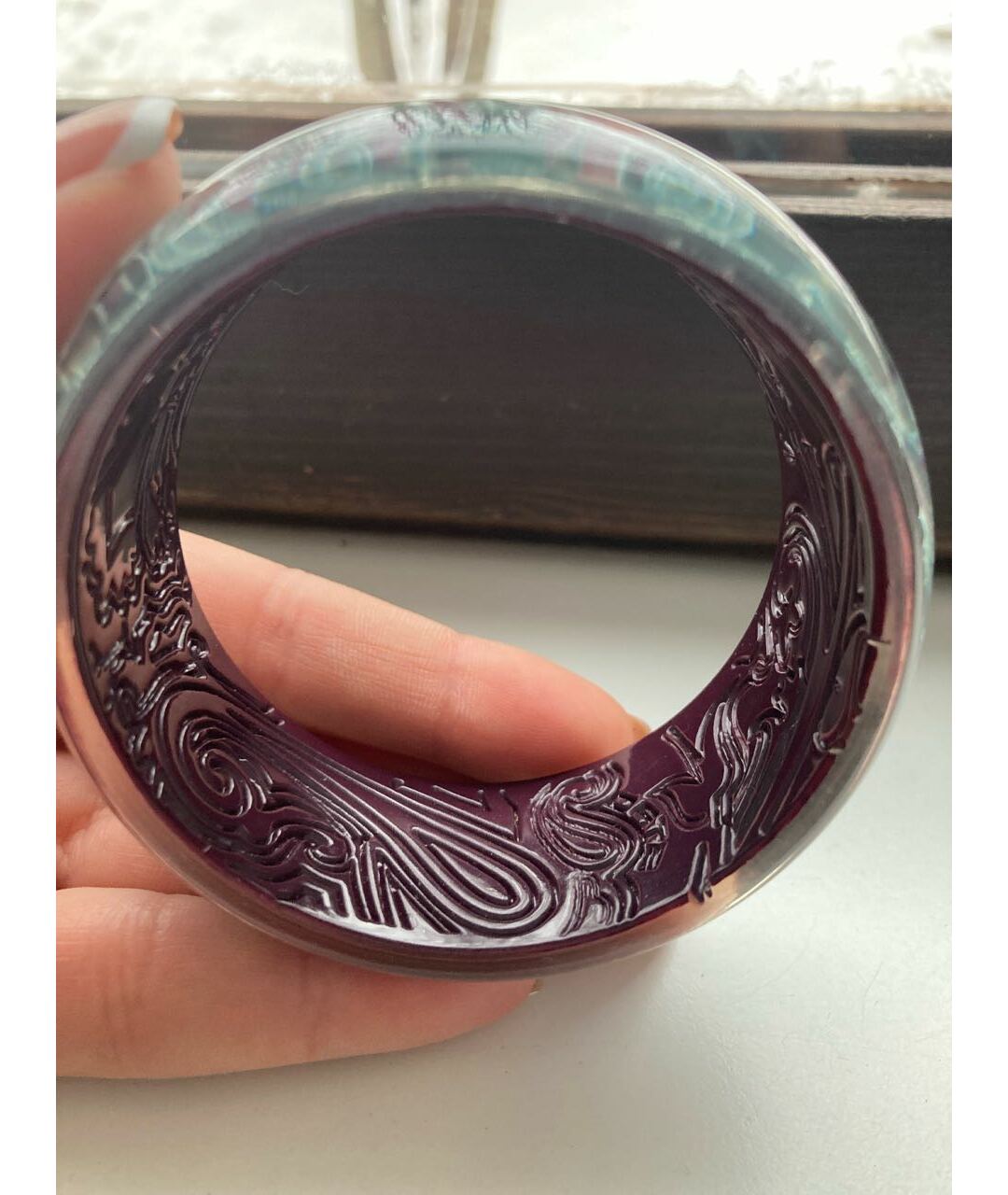 ETRO Фиолетовый пластиковый браслет, фото 3