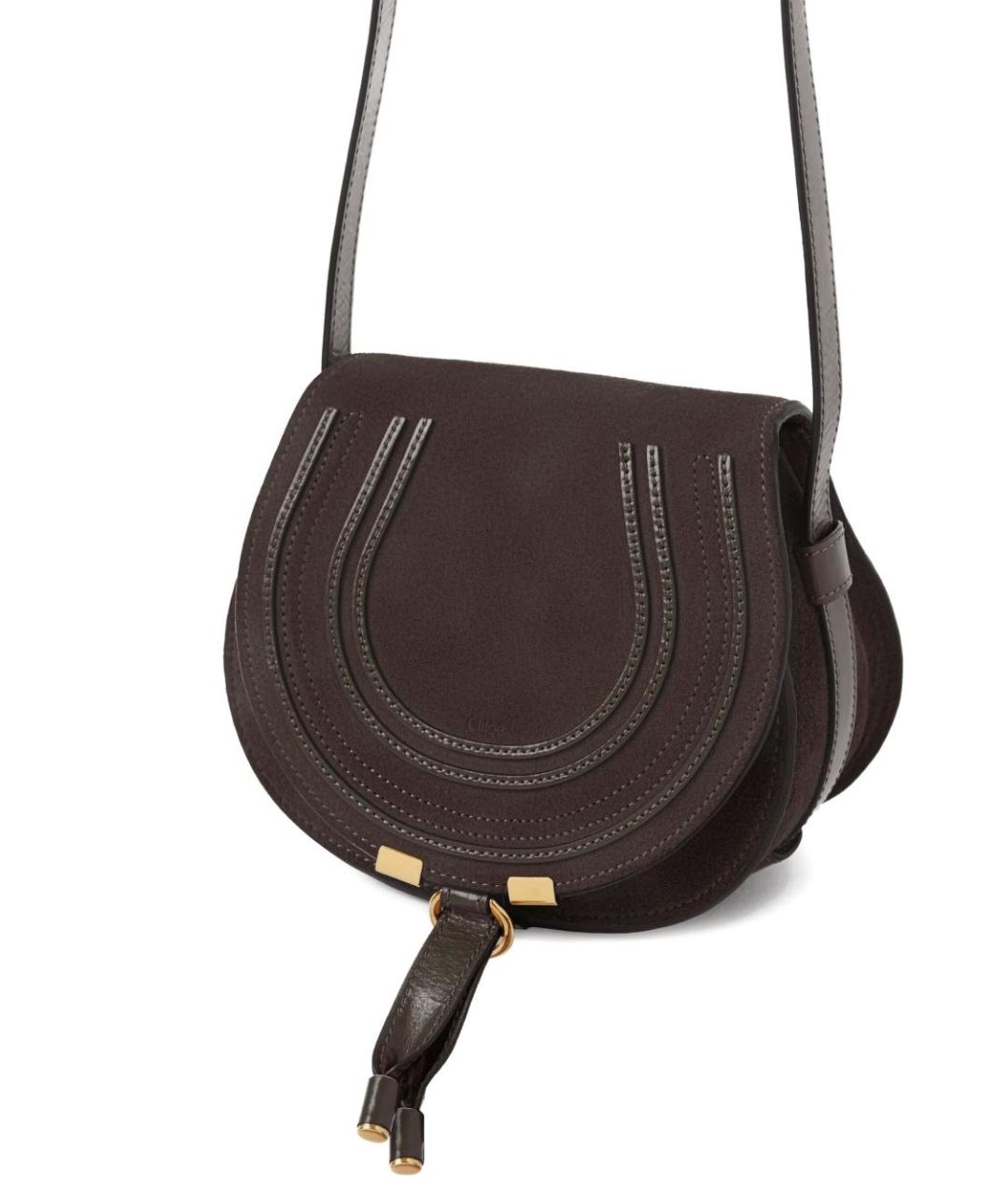 CHLOE Бордовая кожаная сумка через плечо, фото 5