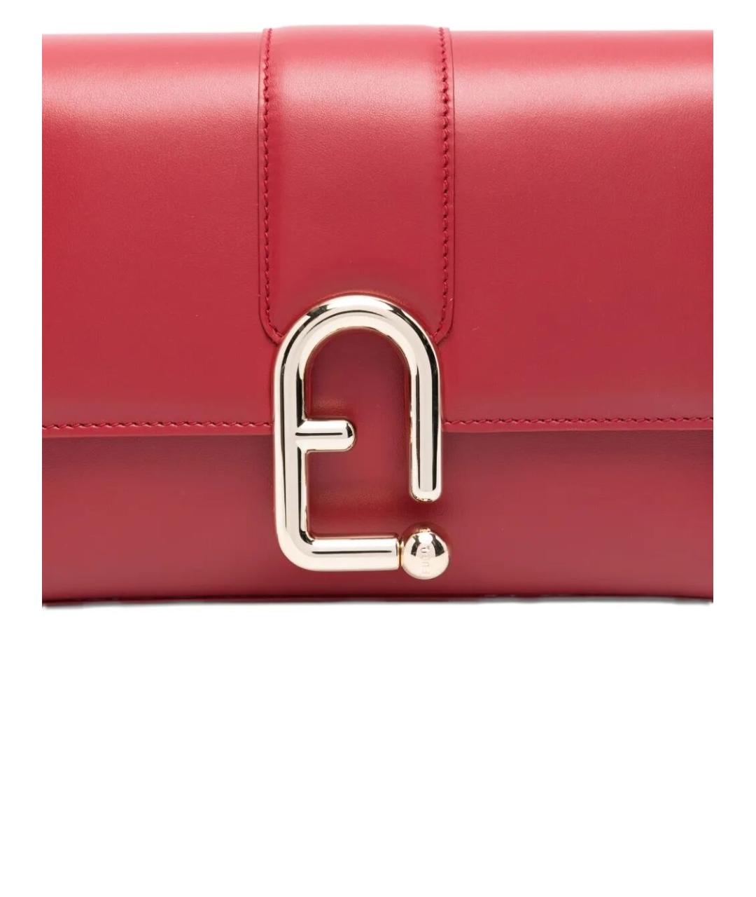 FURLA Красная кожаная сумка через плечо, фото 3