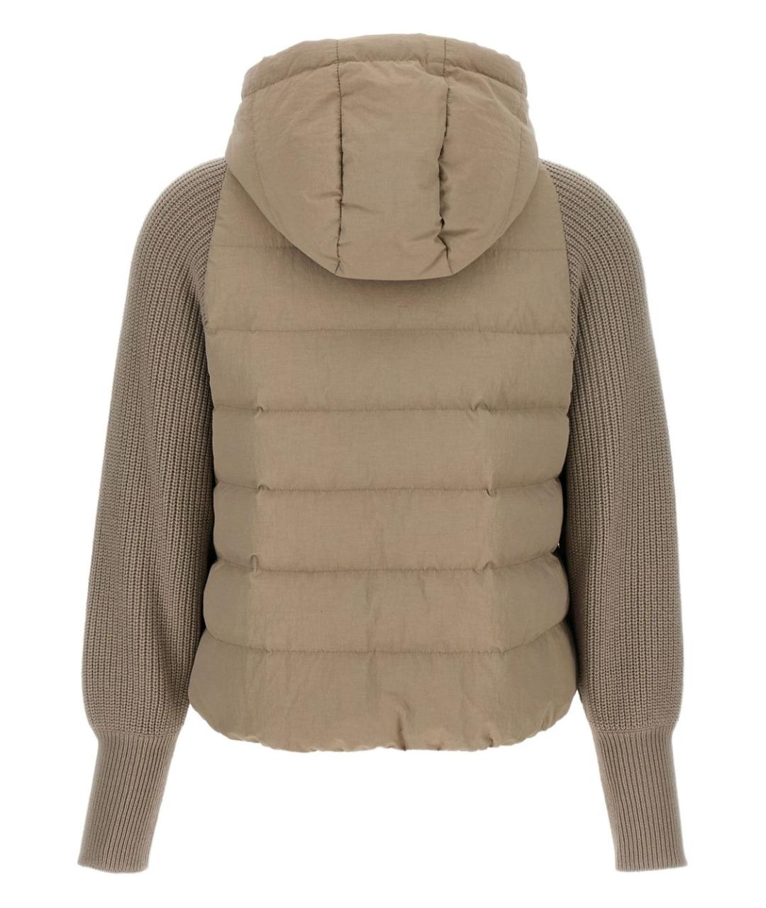 BRUNELLO CUCINELLI Бежевая синтетическая куртка, фото 5