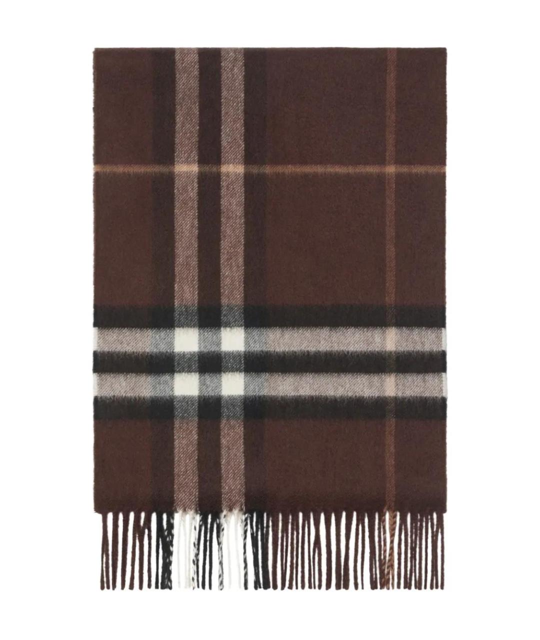 BURBERRY Коричневый кашемировый шарф, фото 2