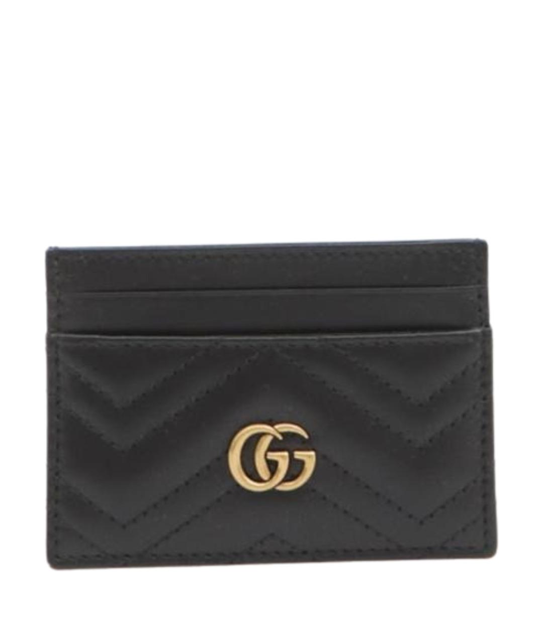 GUCCI Черный кожаный кардхолдер, фото 1