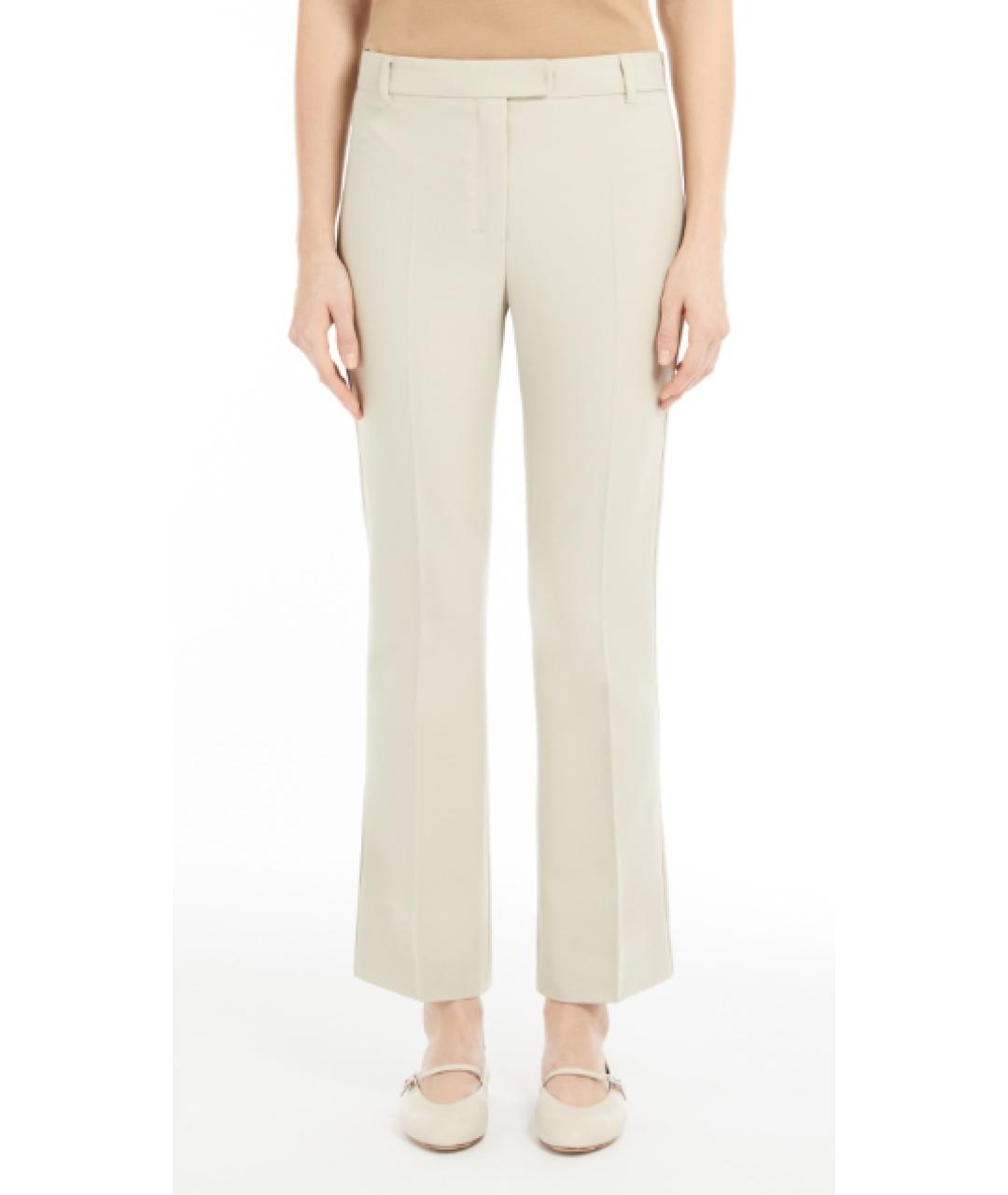 'S MAX MARA Бежевые прямые брюки, фото 2