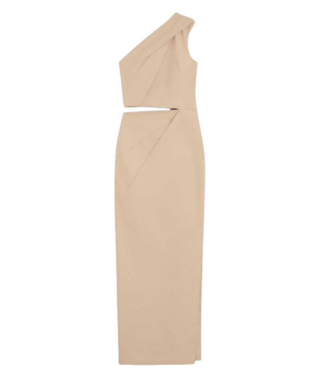 MAX MARA Бежевое хлопковое повседневное платье, фото 1
