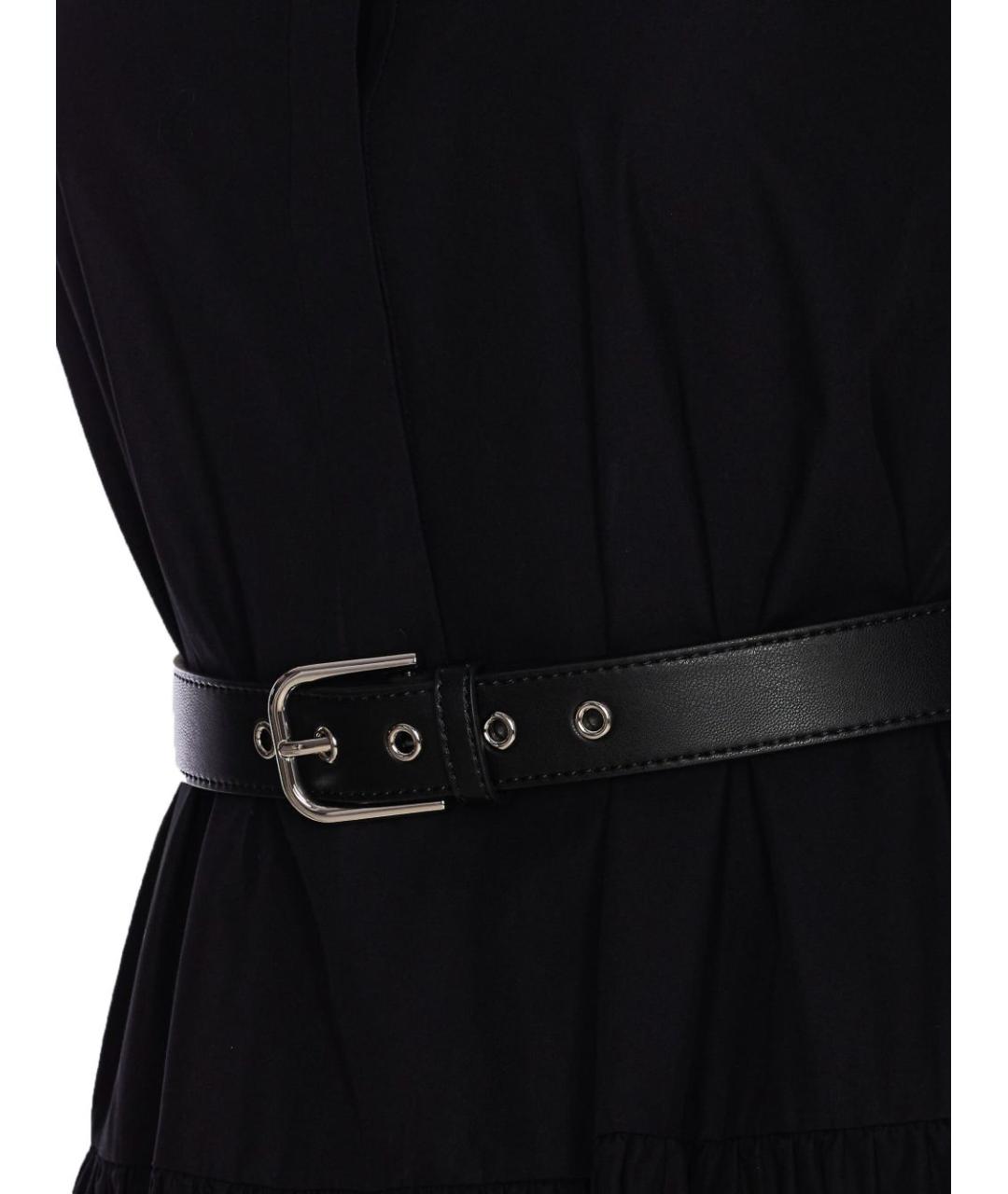 MAX MARA STUDIO Черное хлопковое повседневное платье, фото 5