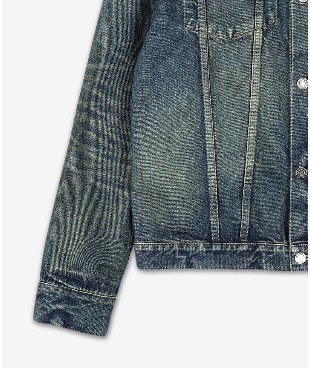 SAINT LAURENT Синяя хлопковая куртка, фото 2