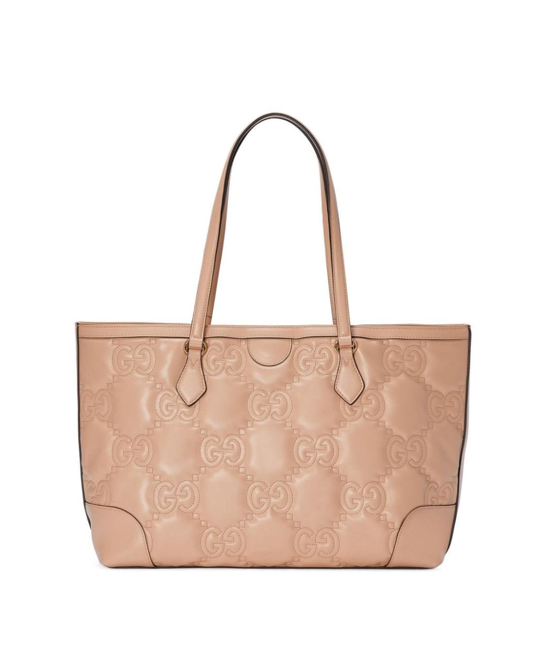 GUCCI Розовая кожаная сумка тоут, фото 4