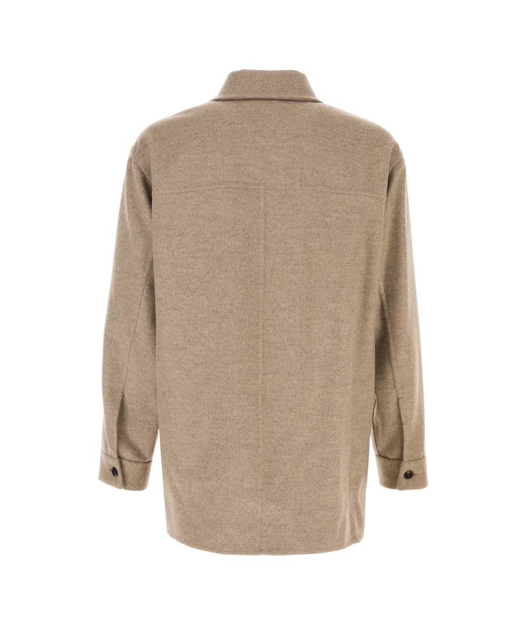 BOTTEGA VENETA Бежевая кашемировая кэжуал рубашка, фото 2