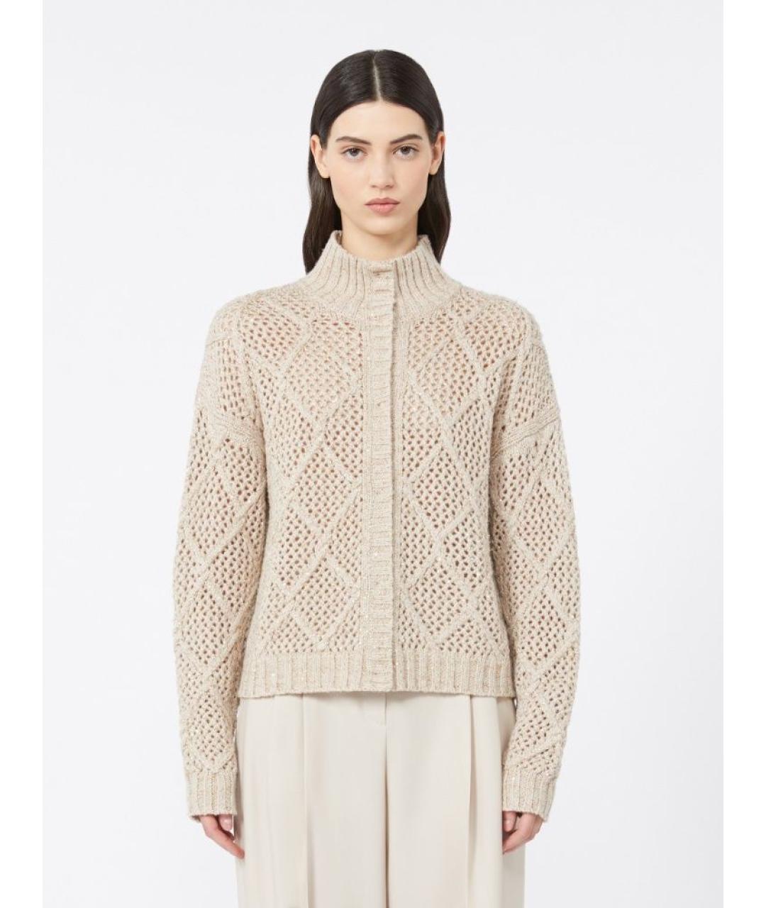 MAX MARA STUDIO Бежевый кардиган, фото 2