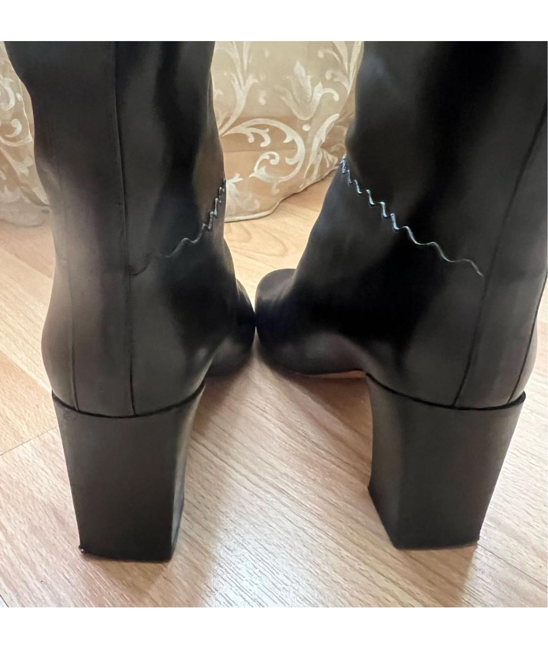 CHLOE Черные кожаные сапоги, фото 4
