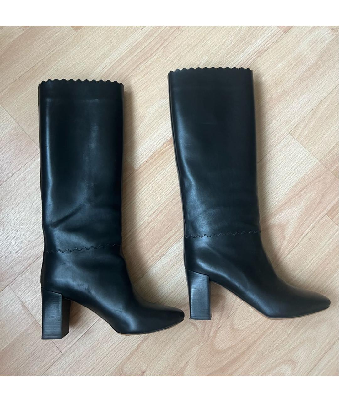 CHLOE Черные кожаные сапоги, фото 7