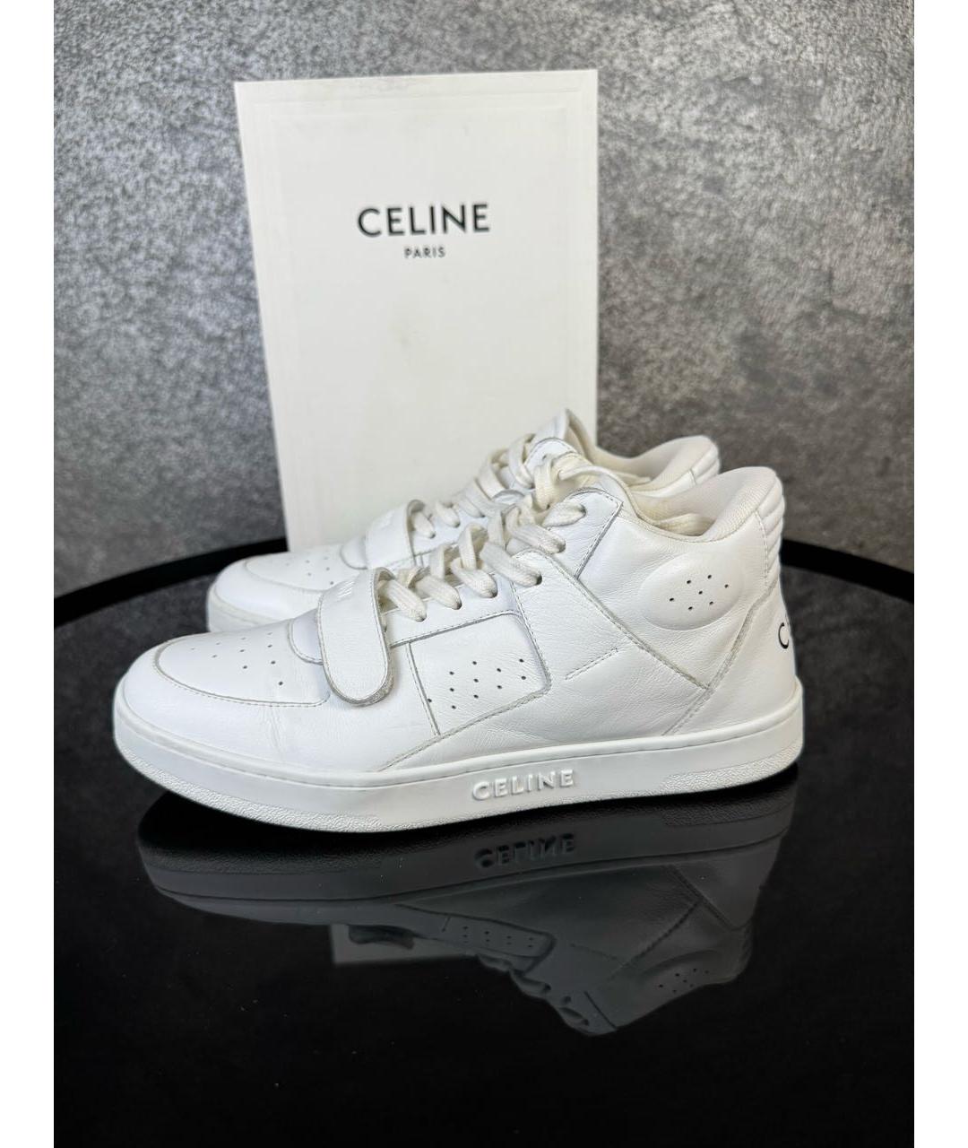 CELINE Белые кроссовки из искусственной кожи, фото 8