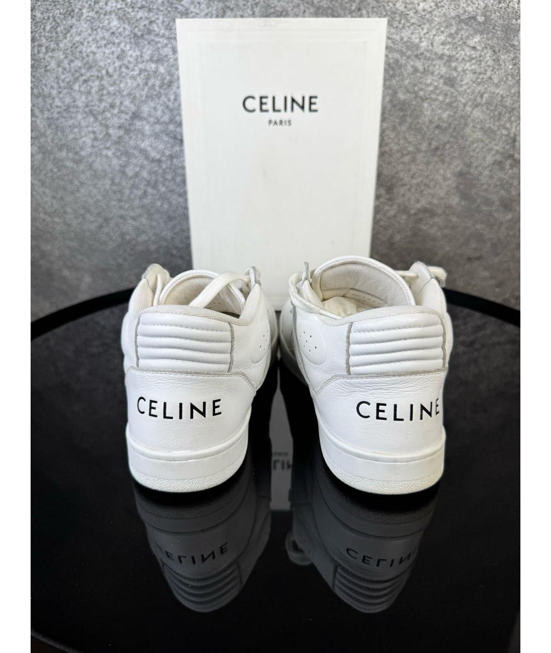 CELINE Белые кроссовки из искусственной кожи, фото 4
