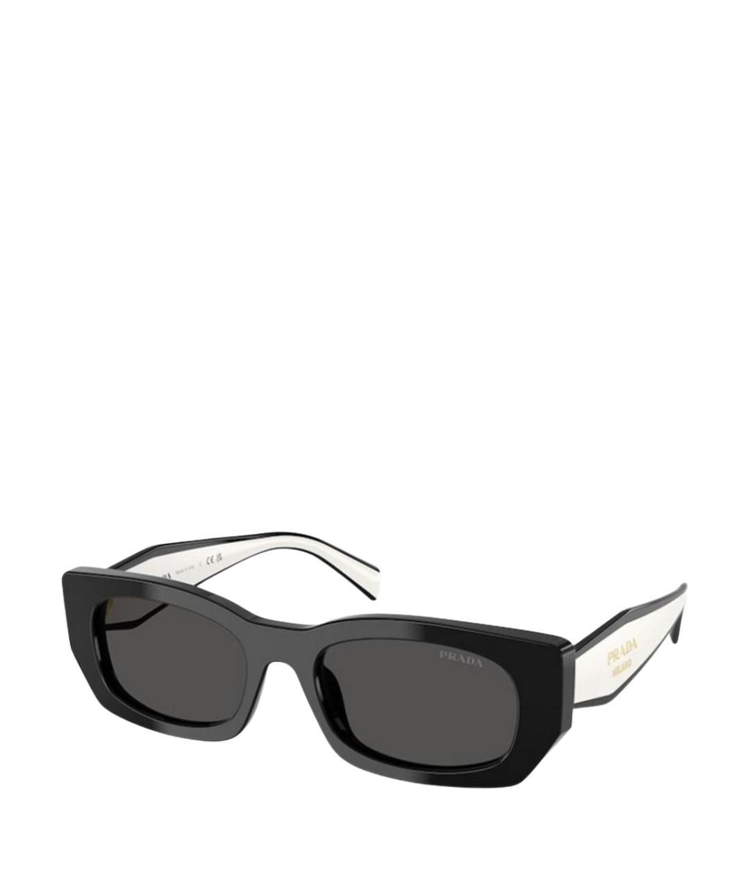 PRADA Черные пластиковые солнцезащитные очки, фото 1