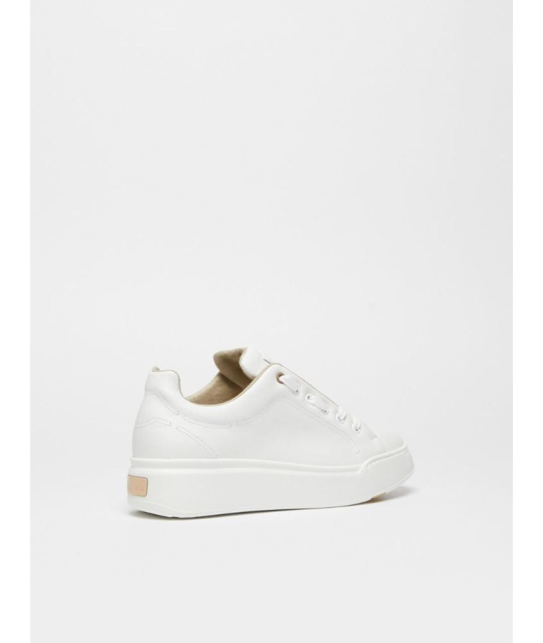 MAX MARA Белые кожаные кеды, фото 3