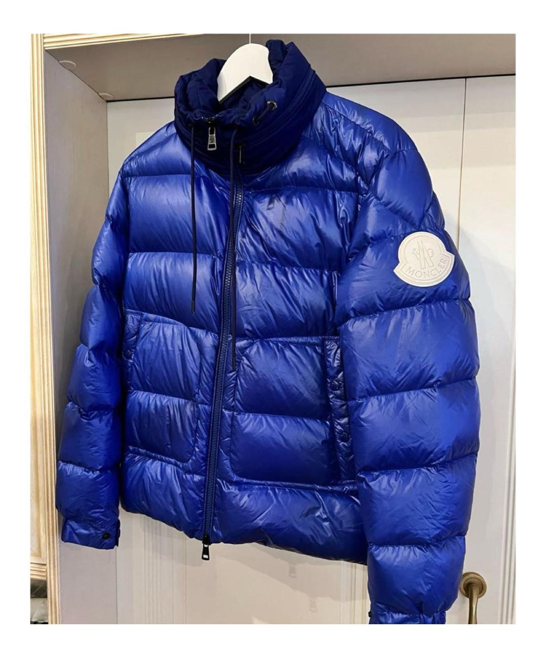 MONCLER Синий пуховик, фото 2