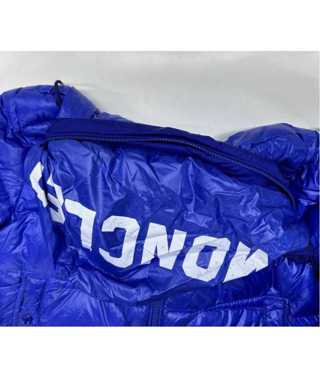 MONCLER Синий пуховик, фото 6