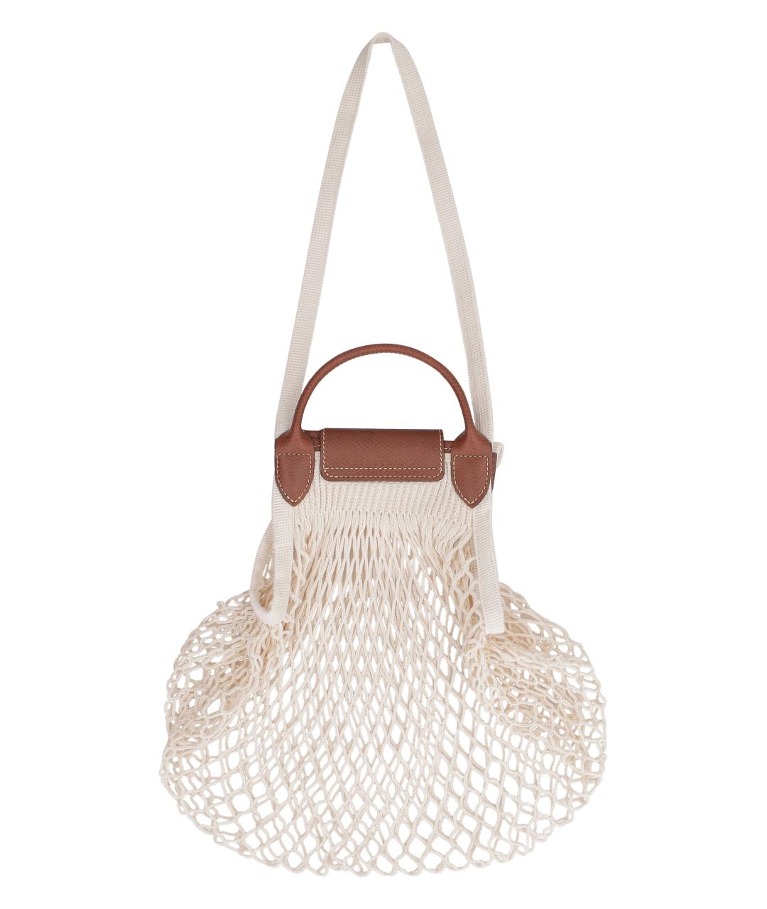 LONGCHAMP Бежевая хлопковая сумка тоут, фото 2