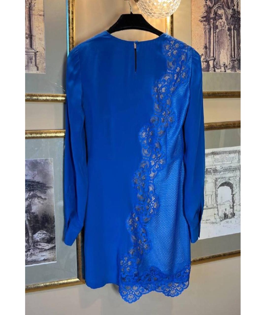 STELLA MCCARTNEY Синее шелковое коктейльное платье, фото 2