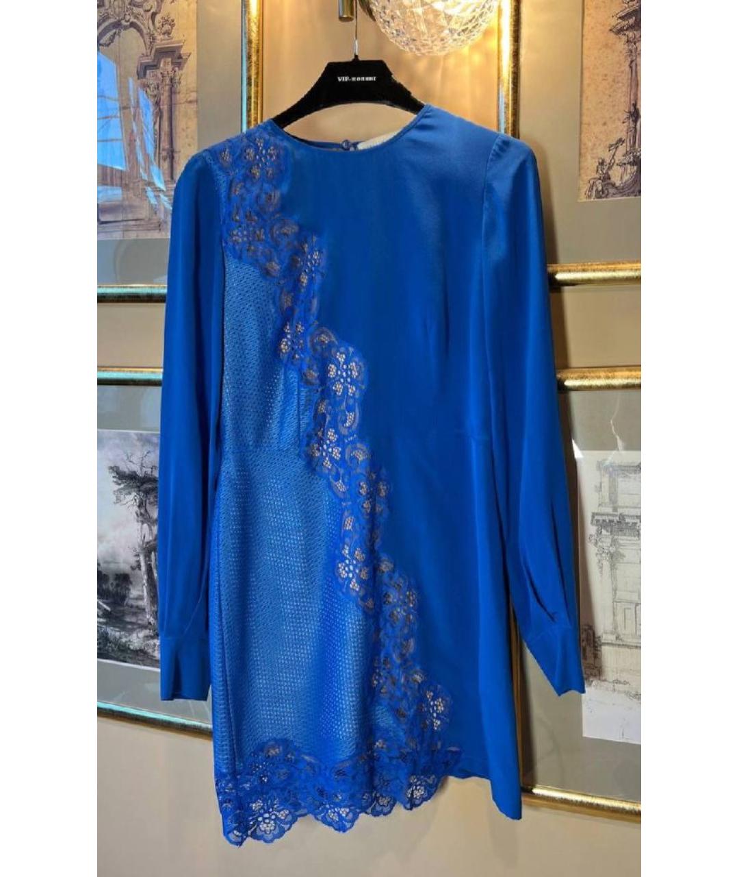 STELLA MCCARTNEY Синее шелковое коктейльное платье, фото 7