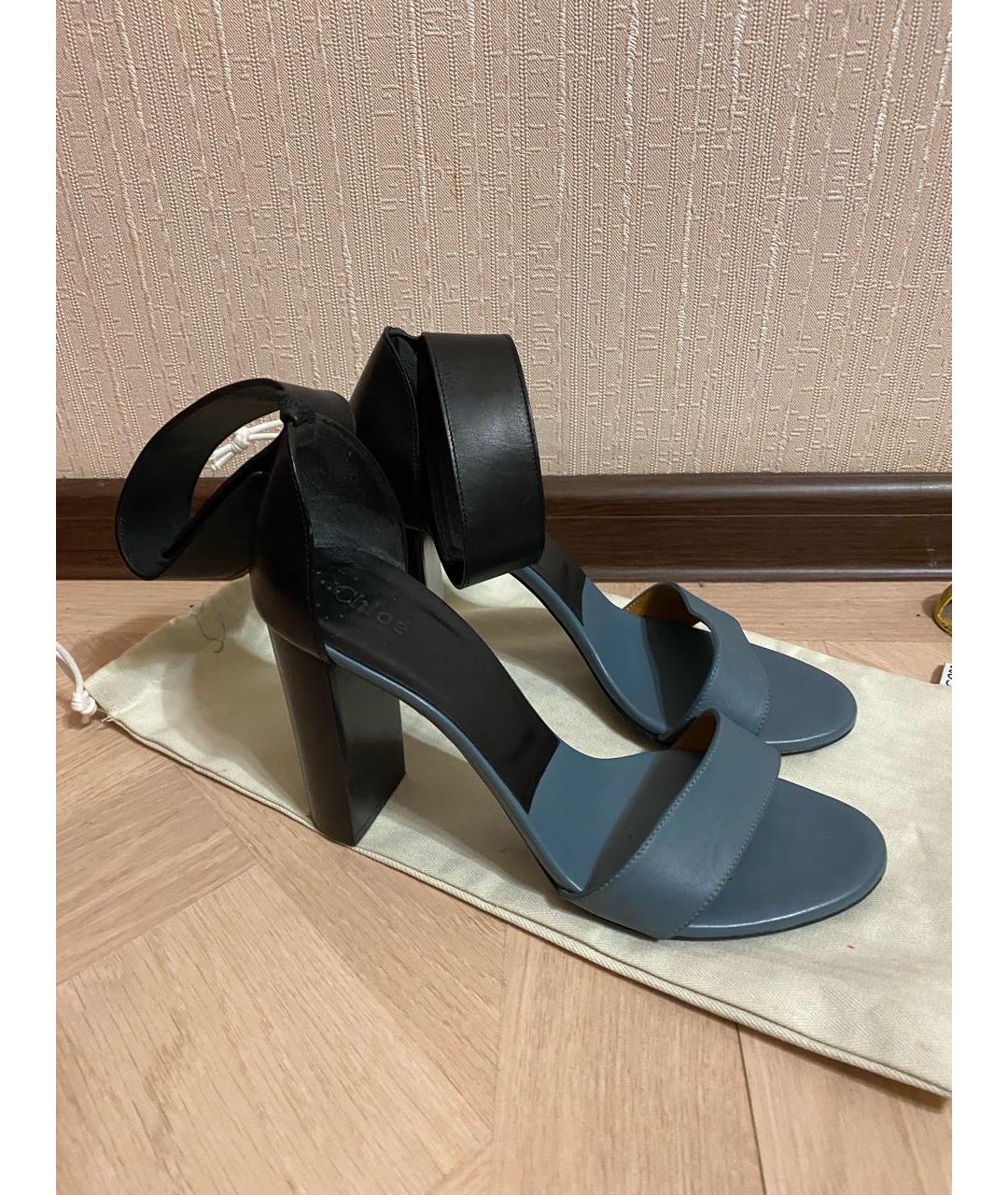 CHLOE Мульти кожаные босоножки, фото 9