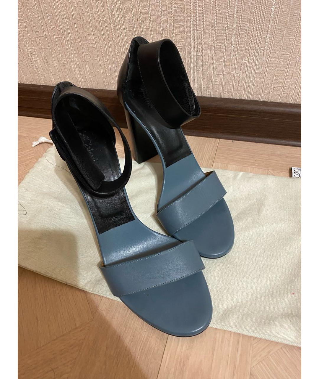 CHLOE Мульти кожаные босоножки, фото 5