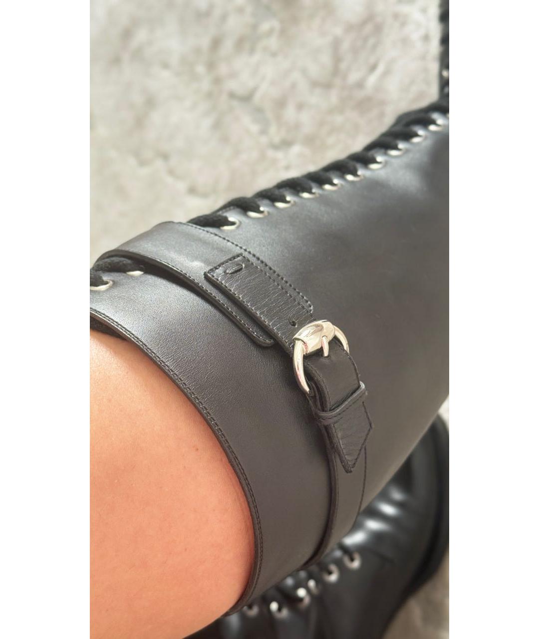 GUCCI Черные кожаные сапоги, фото 5