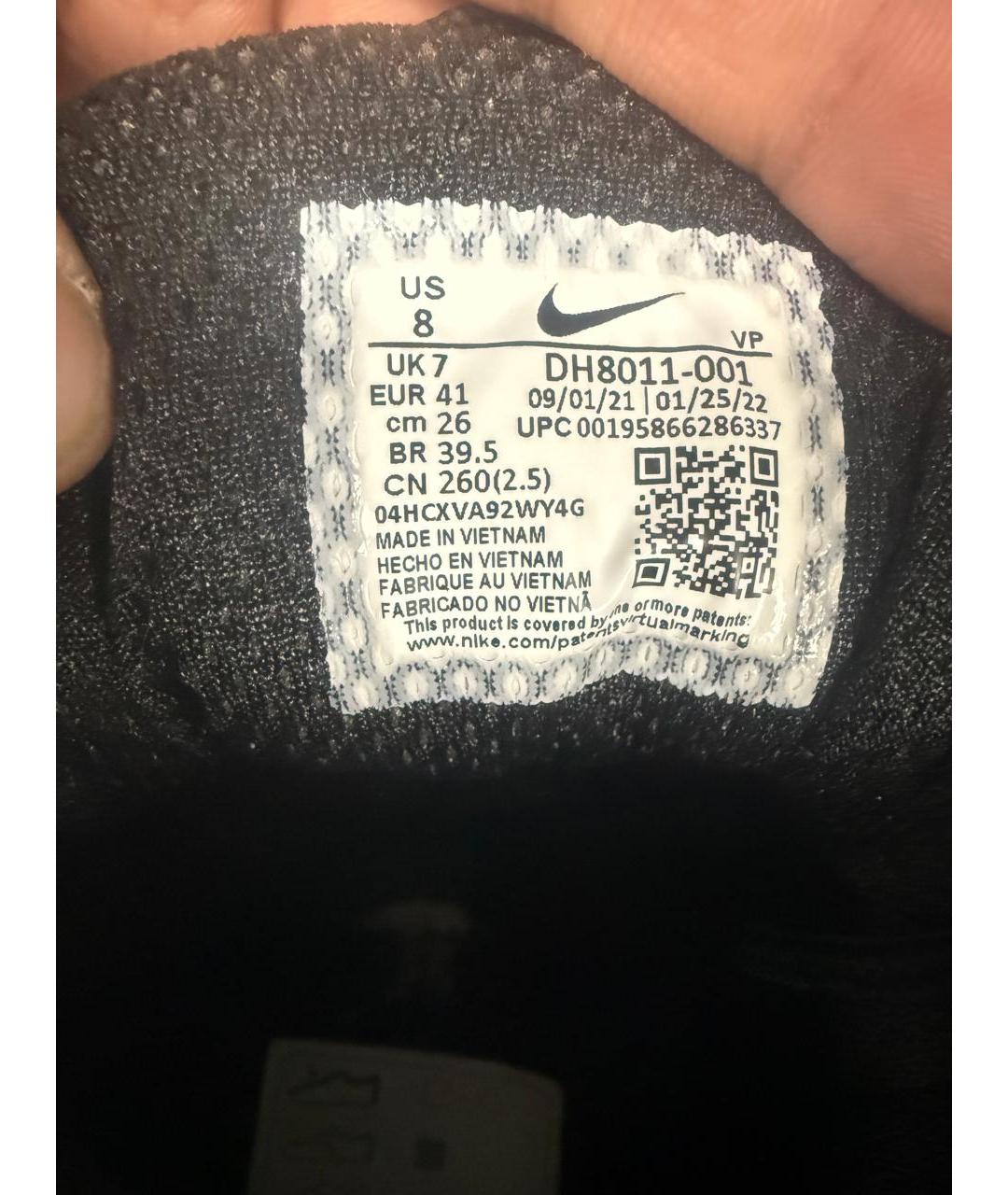 NIKE Черные кожаные кроссовки, фото 6