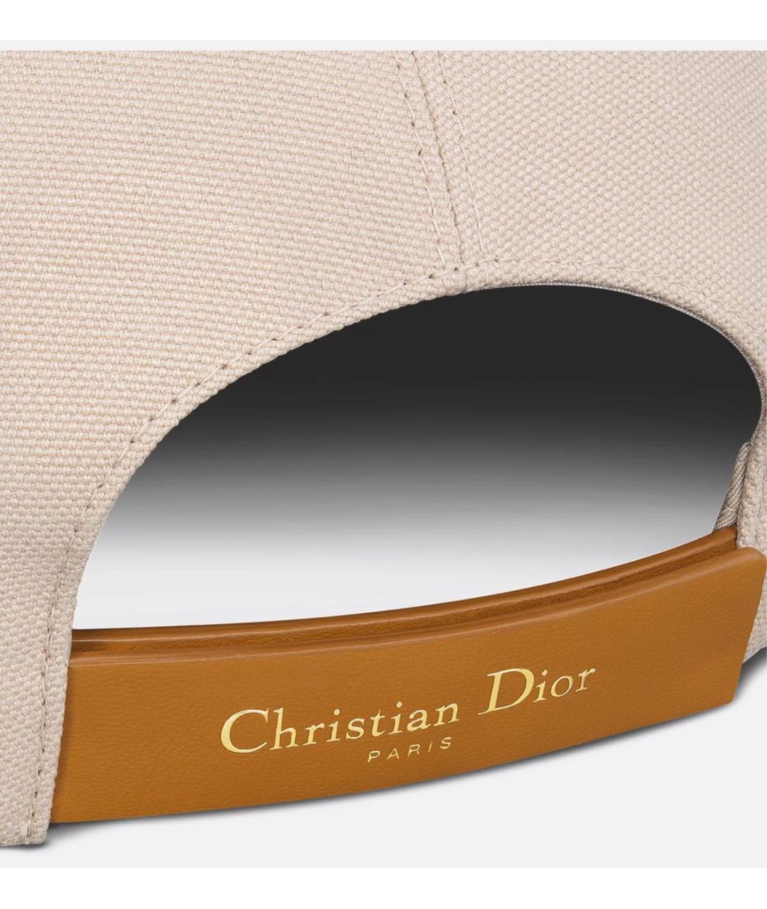 CHRISTIAN DIOR Бежевая хлопковая кепка, фото 3