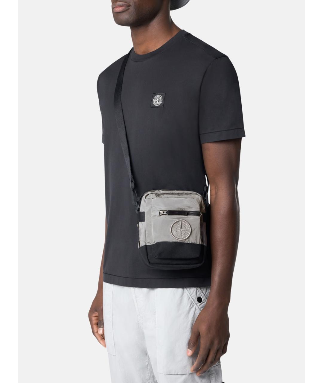 STONE ISLAND Серебряная сумка на плечо, фото 4