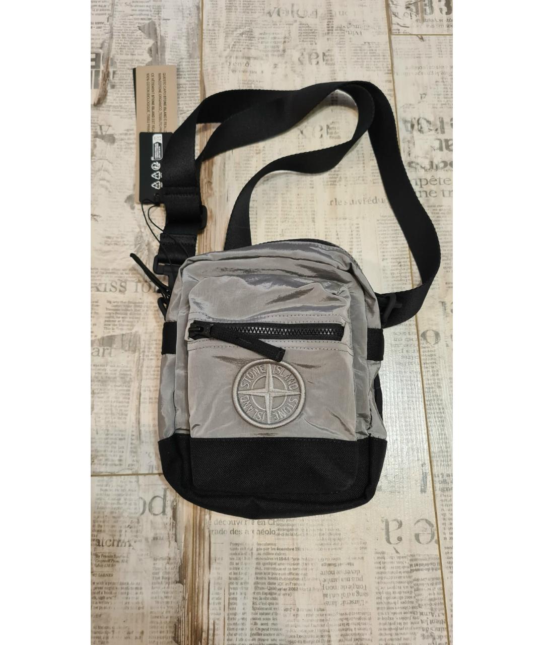 STONE ISLAND Серебряная сумка на плечо, фото 5