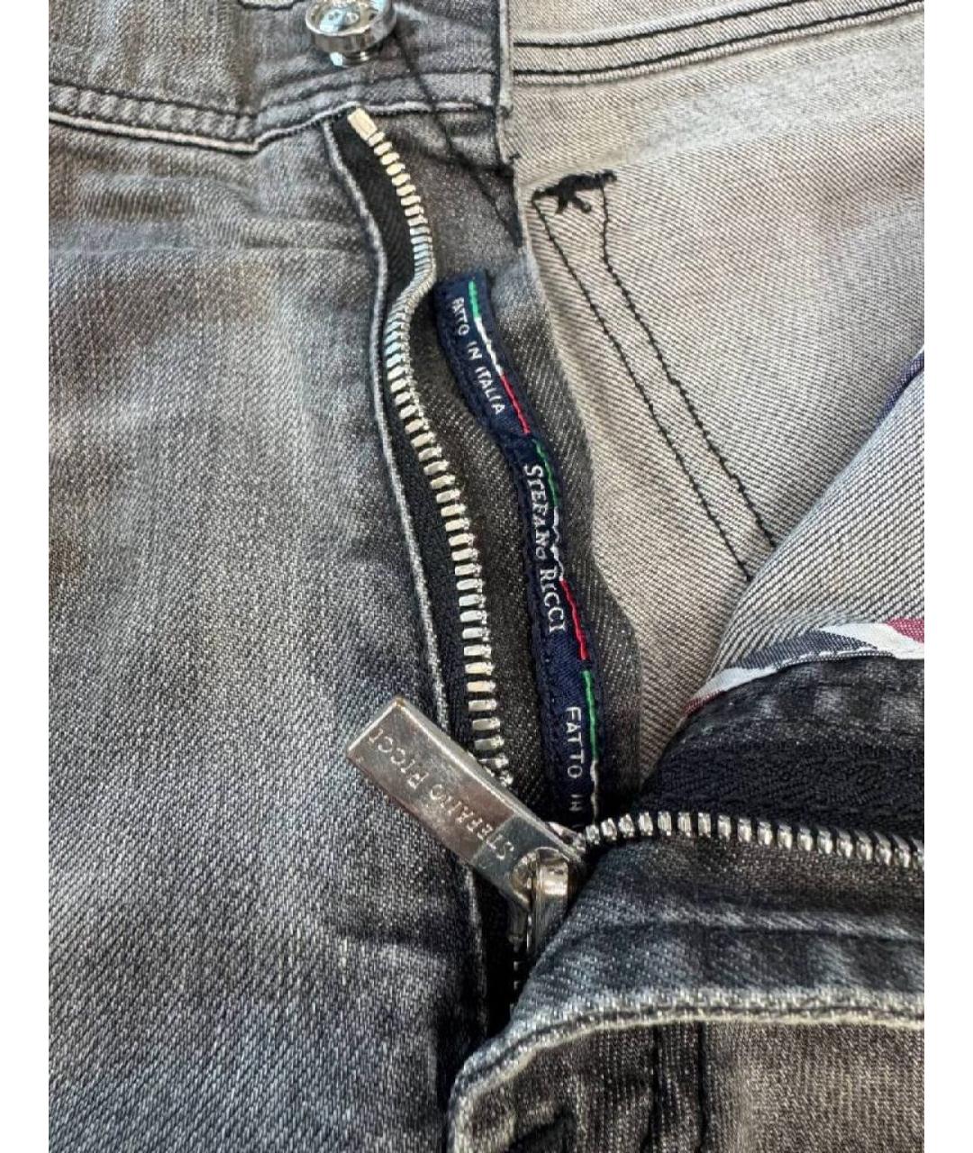 STEFANO RICCI Хлопковые прямые джинсы, фото 5