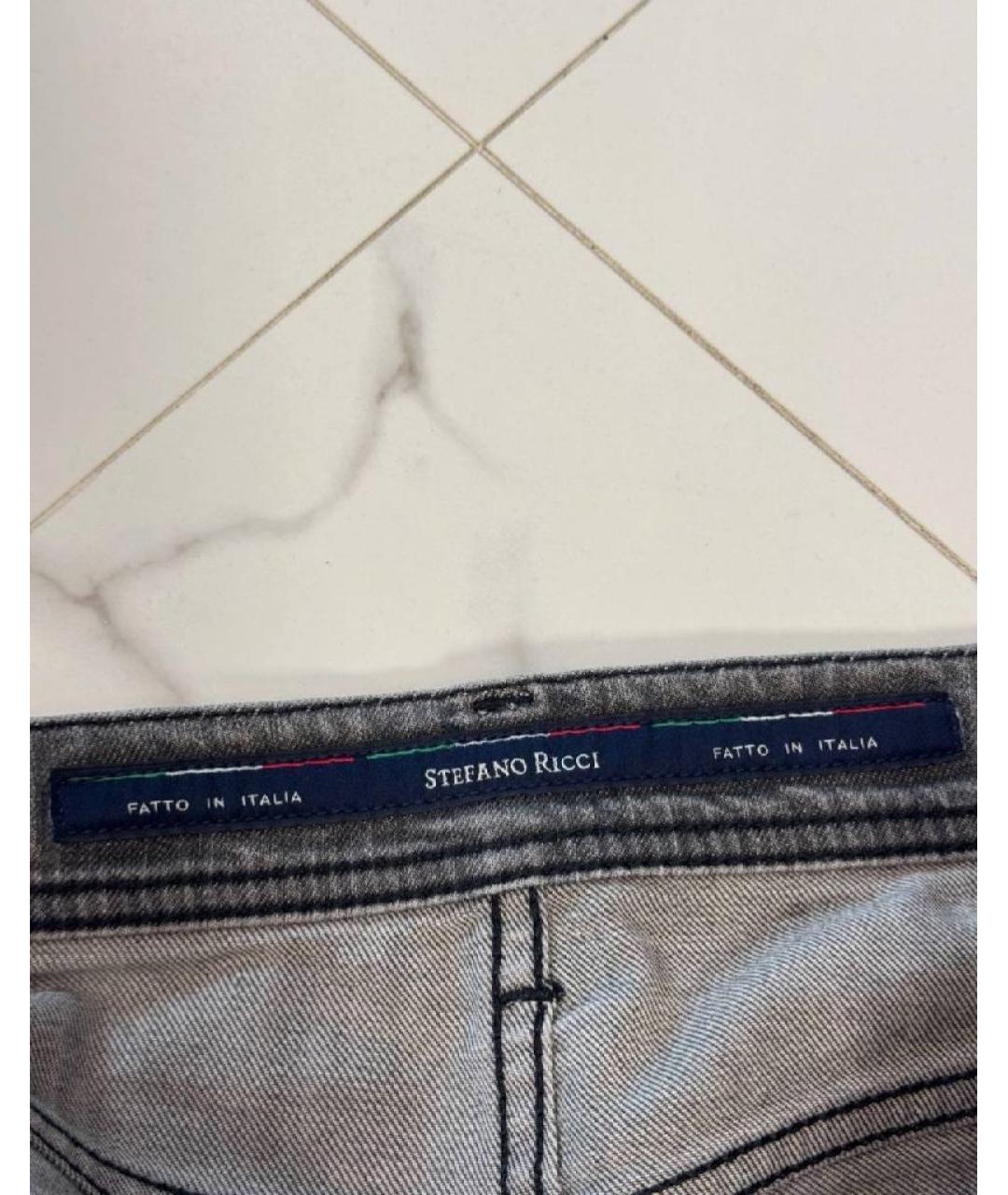 STEFANO RICCI Хлопковые прямые джинсы, фото 3