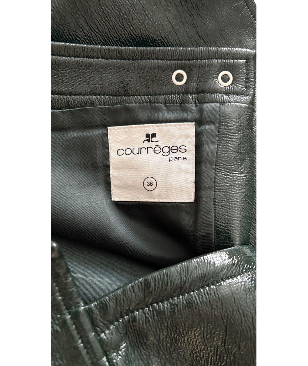 COURREGES Хаки юбка мини, фото 7
