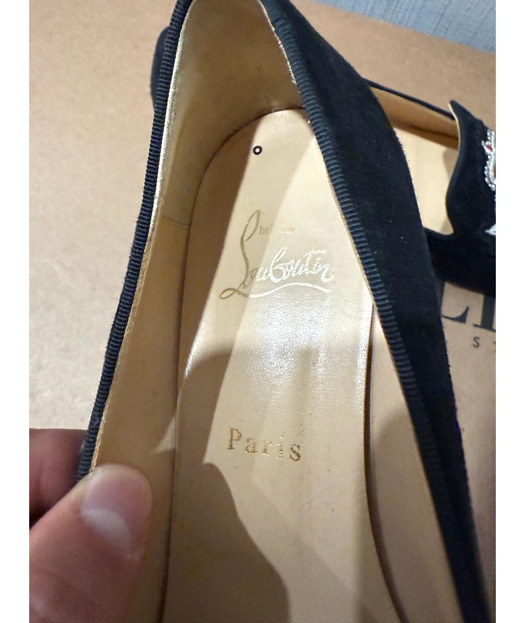 CHRISTIAN LOUBOUTIN Хаки кожаные лоферы, фото 4