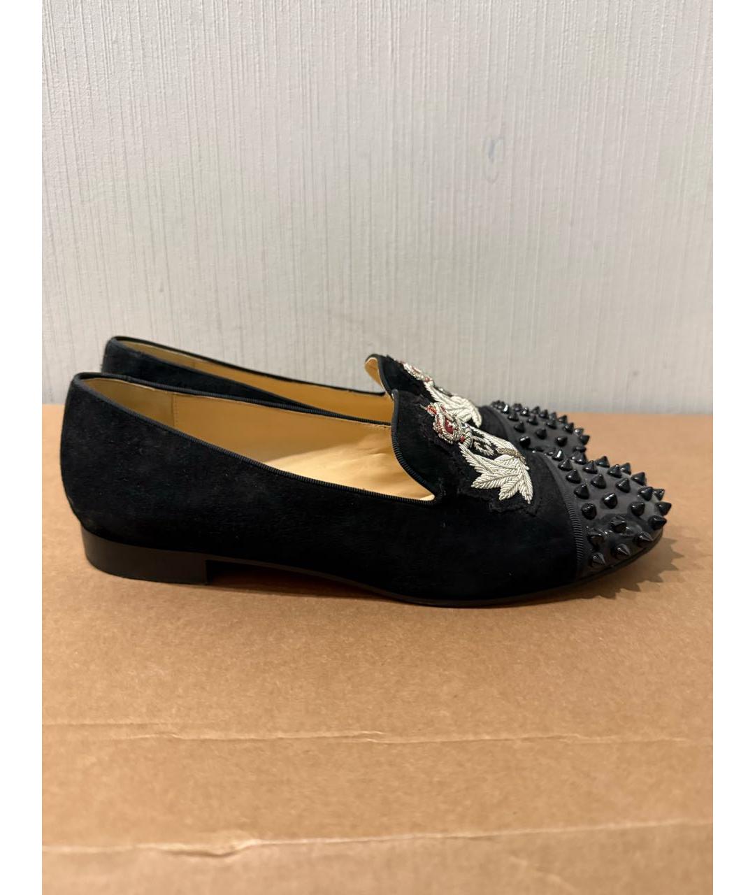 CHRISTIAN LOUBOUTIN Хаки кожаные лоферы, фото 5