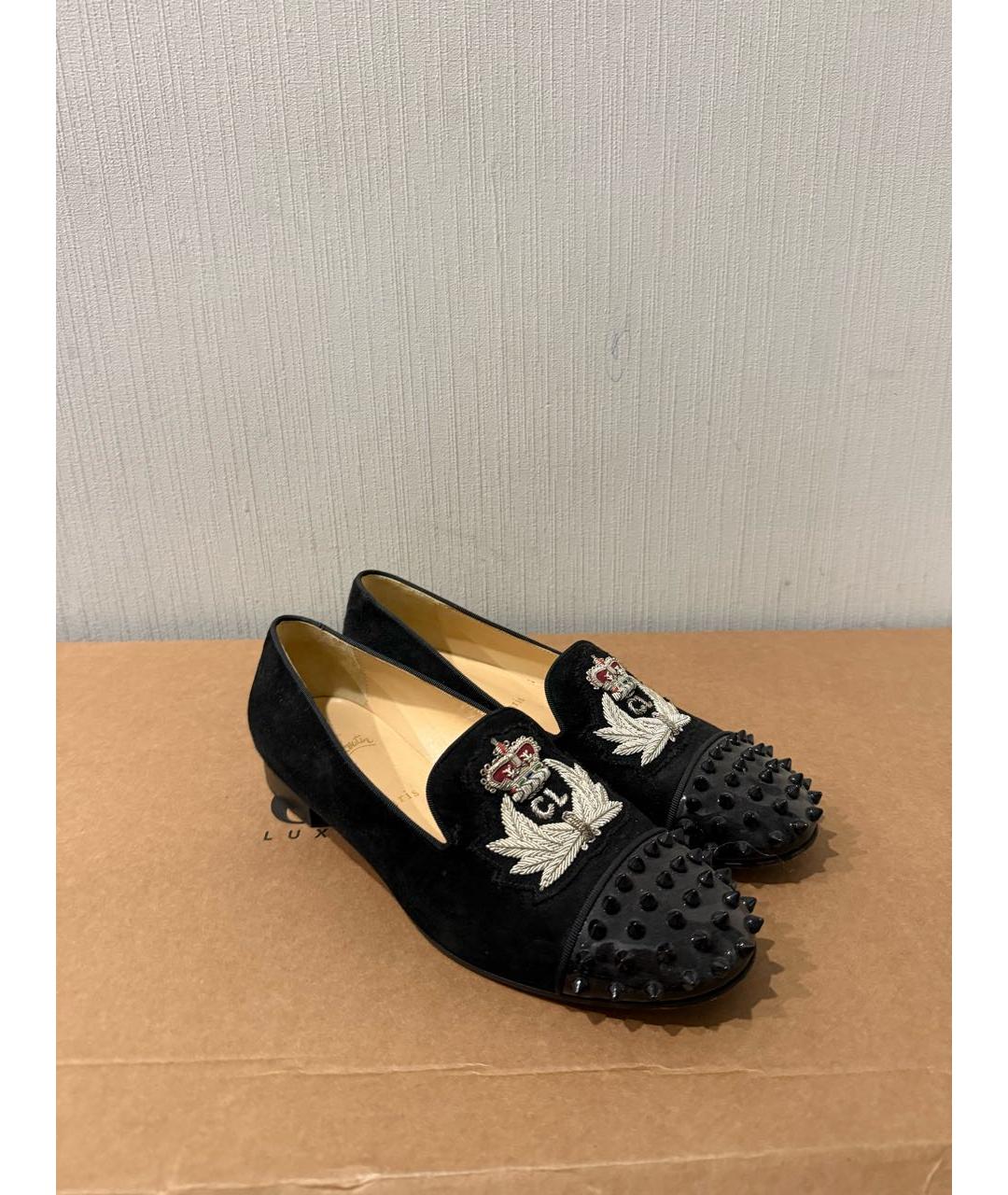 CHRISTIAN LOUBOUTIN Хаки кожаные лоферы, фото 3