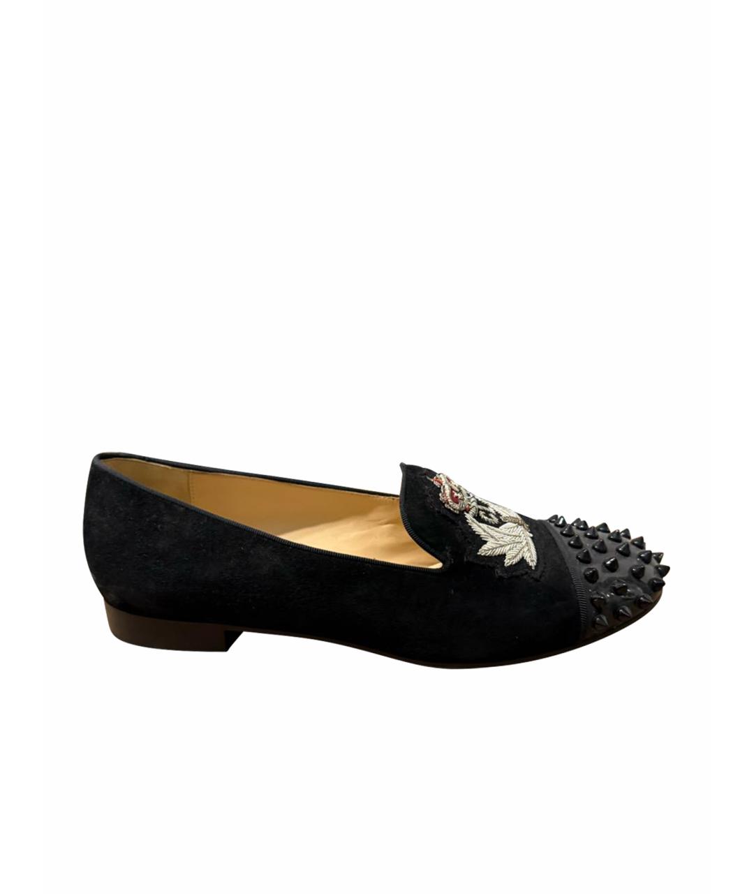 CHRISTIAN LOUBOUTIN Хаки кожаные лоферы, фото 1