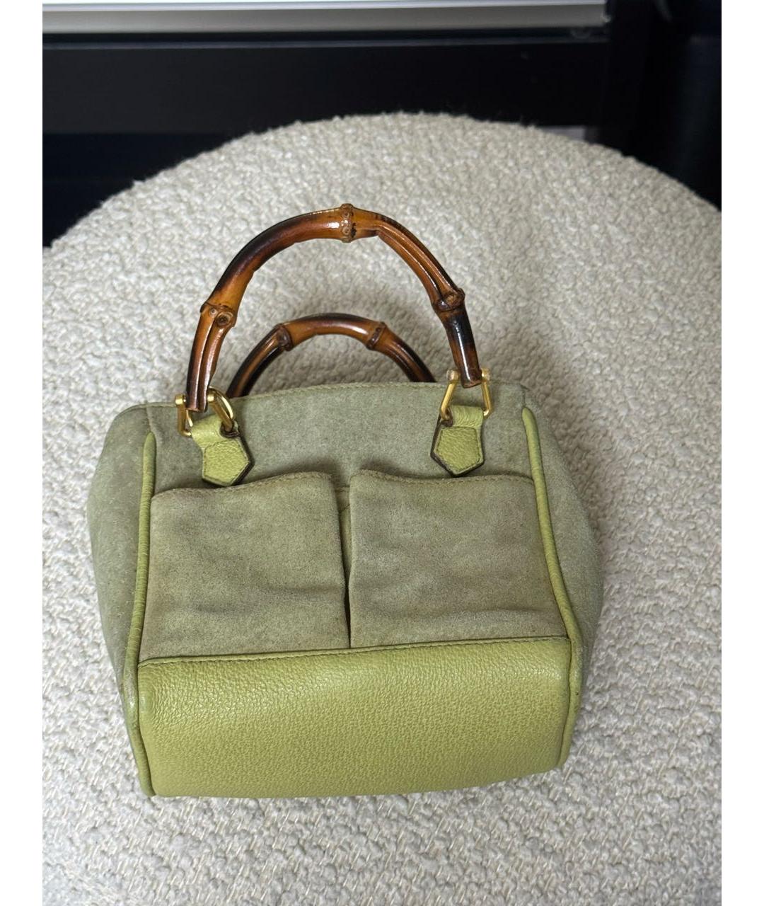 GUCCI Зеленая кожаная сумка через плечо, фото 3