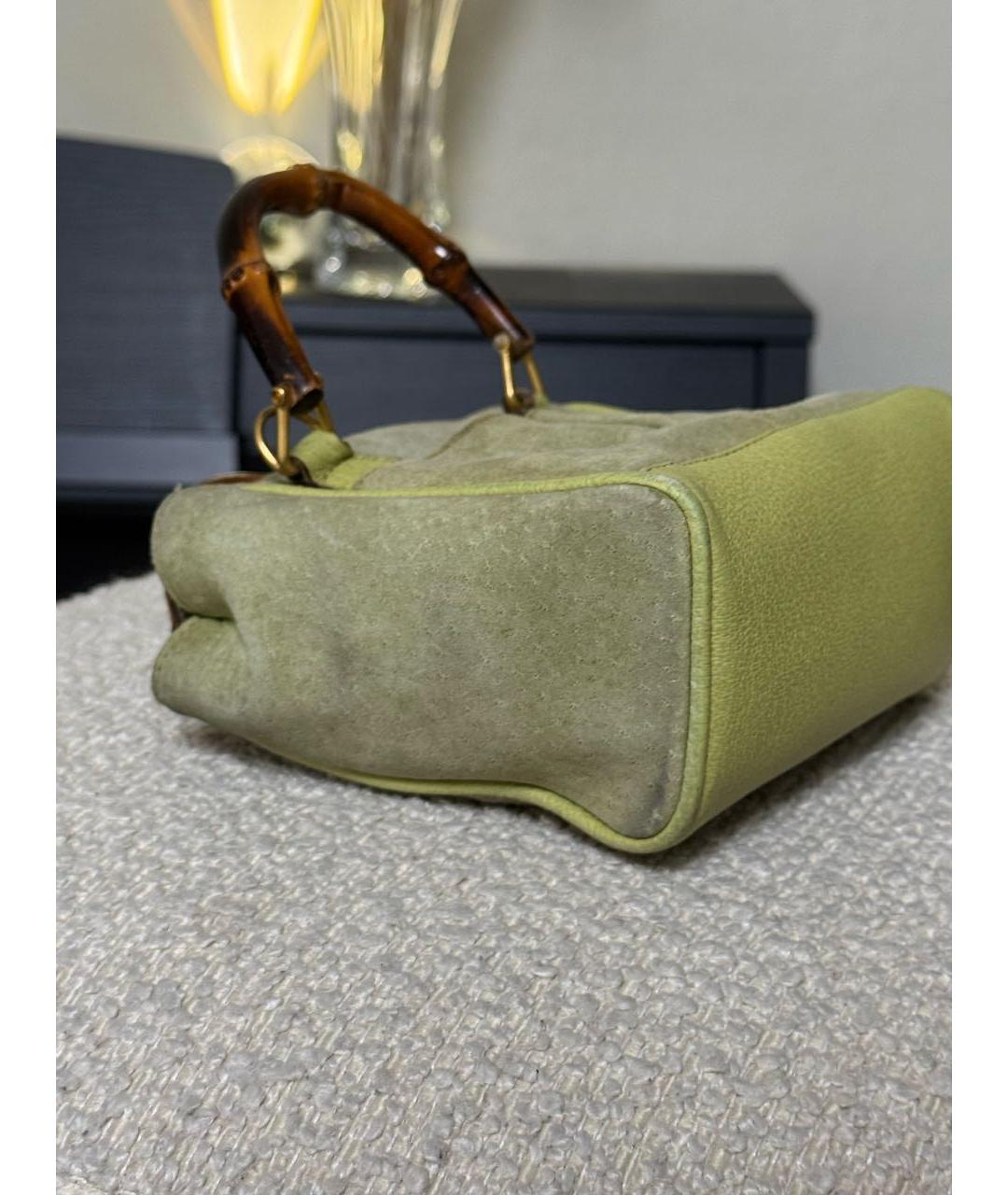 GUCCI Зеленая кожаная сумка через плечо, фото 4